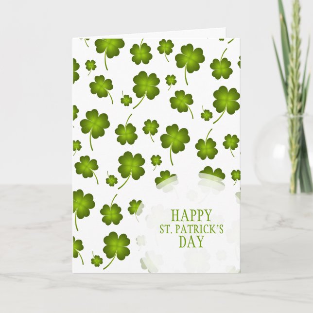 Lucky Clover St. Patrick's Day card (Front)