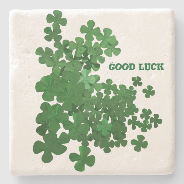 Lucky clover stone coaster (Front)