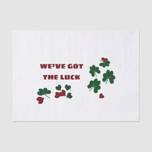 Lucky  clover - tissue paper (Front)