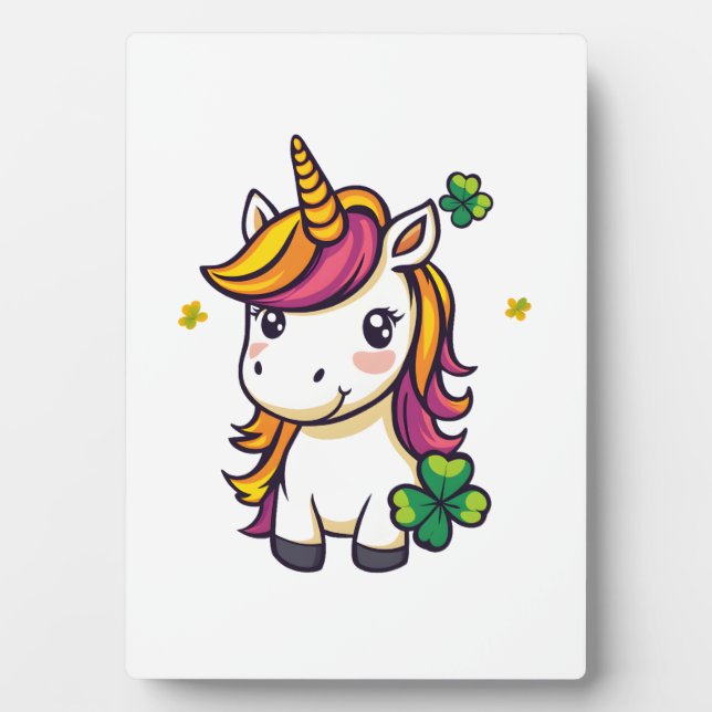 Lucky Clover Unicorn (1) Plaque (Front)