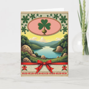 Lucky Clover Vintage Scene Card