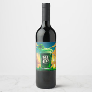 lucky clover wine label