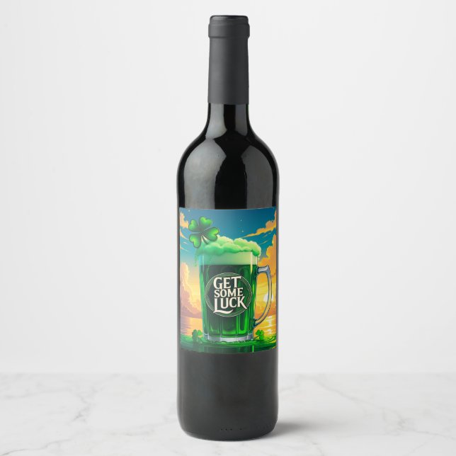 lucky clover wine label (Front)