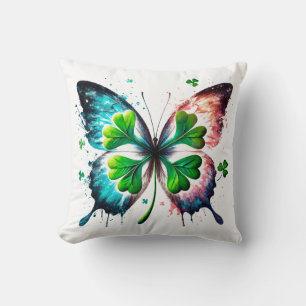 Lucky clover with butterfly cushion
