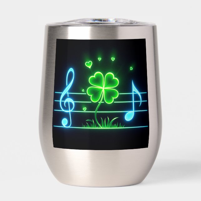 Lucky Clover with Music Notes Design (Front)