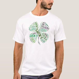 Lucky Clover Word Art T-Shirt