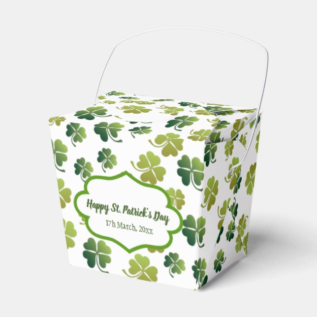 Lucky clovers for Saint Patrick's Day Favour Box (Front Side)
