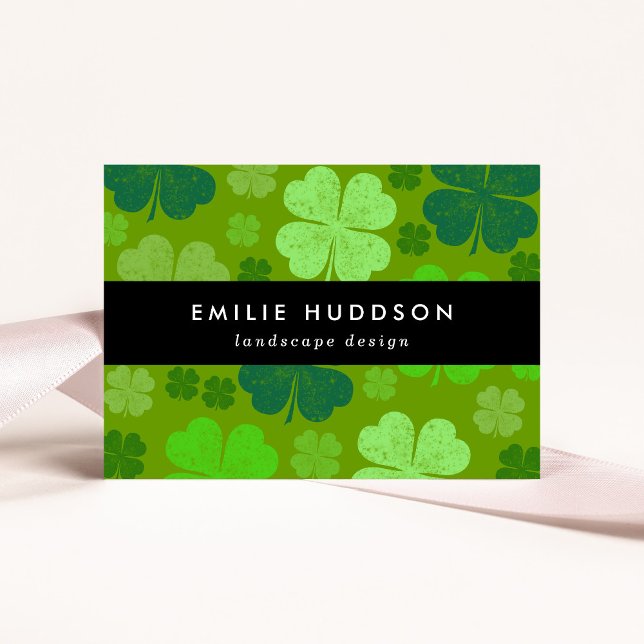 Lucky Clovers, Green, Landscape Designer, Gardener Business Card (Creator Uploaded)