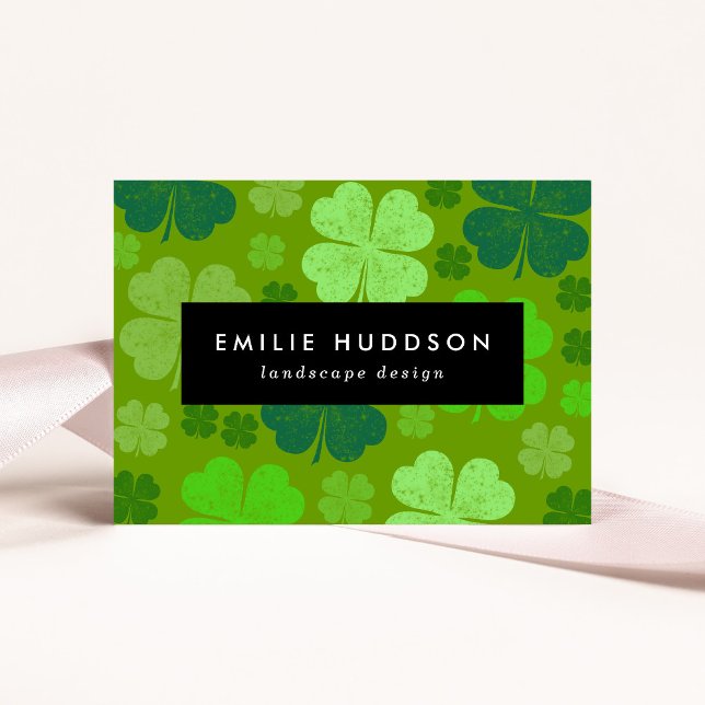 Lucky Clovers, Green, Landscape Designer, Gardener Business Card (Creator Uploaded)