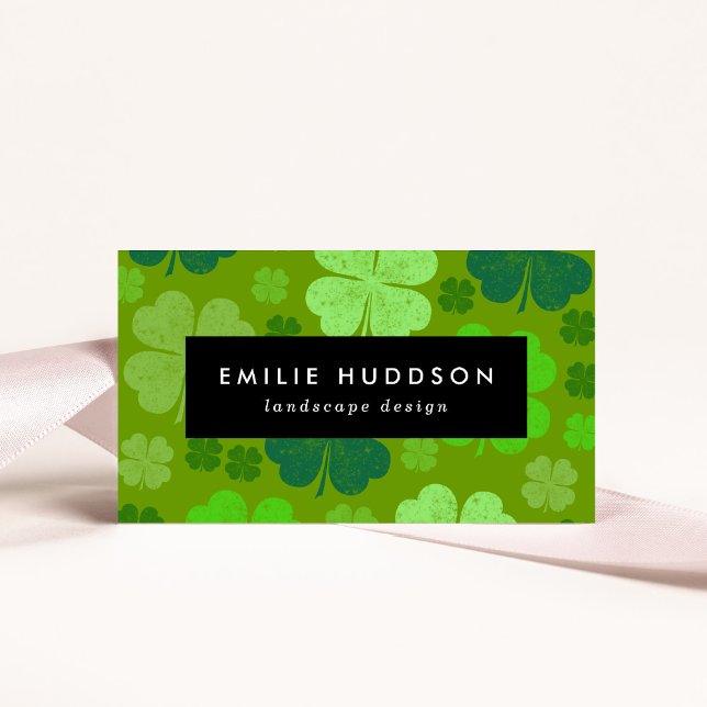 Lucky Clovers, Green, Landscape Designer, Gardener Business Card (Creator Uploaded)