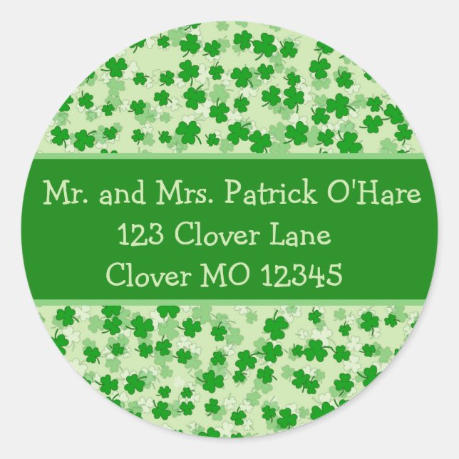 Lucky Clovers St. Patrick's Day Envelope Seal (Front)
