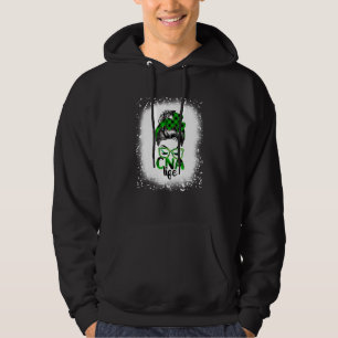 Lucky Cna St Patricks Day Irish Bleached Shamrock Hoodie