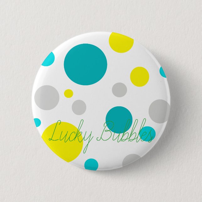 Lucky Colourful Bubbles 6 Cm Round Badge (Front)