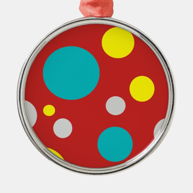 Lucky Colourful Bubbles Metal Ornament (Front)