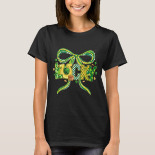 Lucky Coquette Bow Cute Retro St Patricks Day Gree T-Shirt