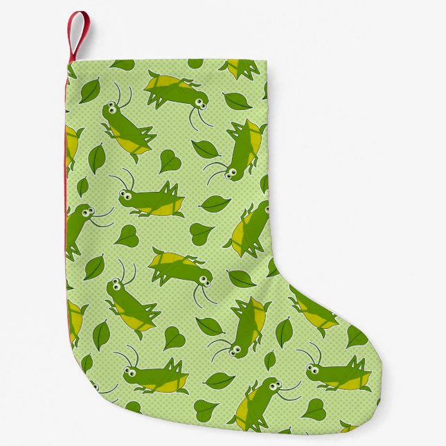 Lucky Cricket Pattern Small Christmas Stocking (Front)