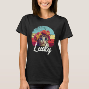 Lucky Cute Cat Vintage T-Shirt