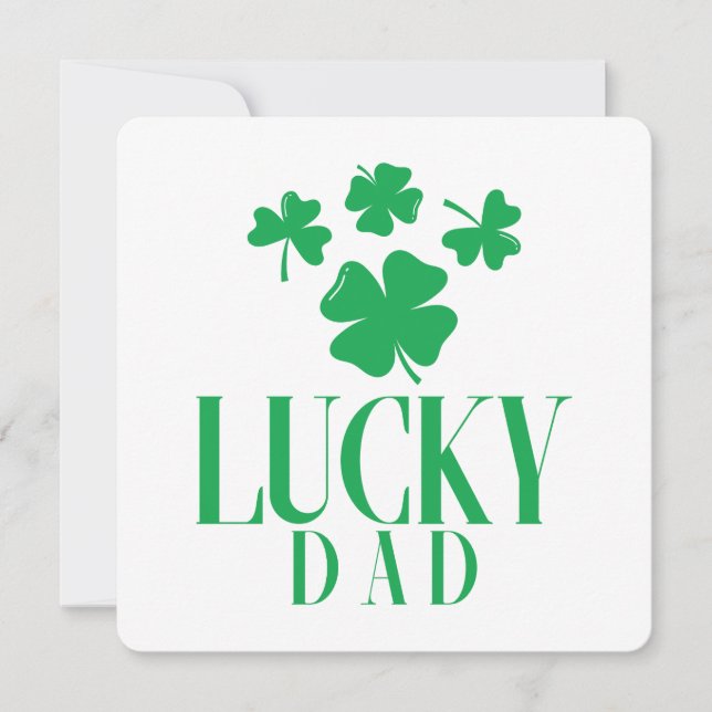 Lucky Dad – Shamrock Father’s Day Card (Front)