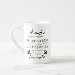 Lucky Dad Smart And Funny Child Father's Day Gift Bone China Mug