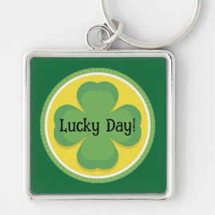 Lucky Day! Customize Shamrock Keychain