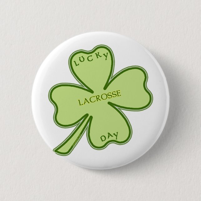Lucky Day Lacrosse 6 Cm Round Badge (Front)