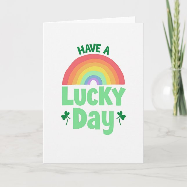 Lucky Day Rainbow Card (Front)