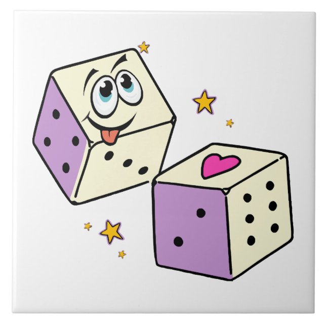 Lucky Dice Ceramic Tile (Front)