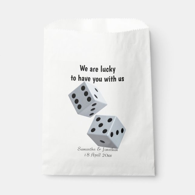 Lucky Dice Favour Bag (Front)