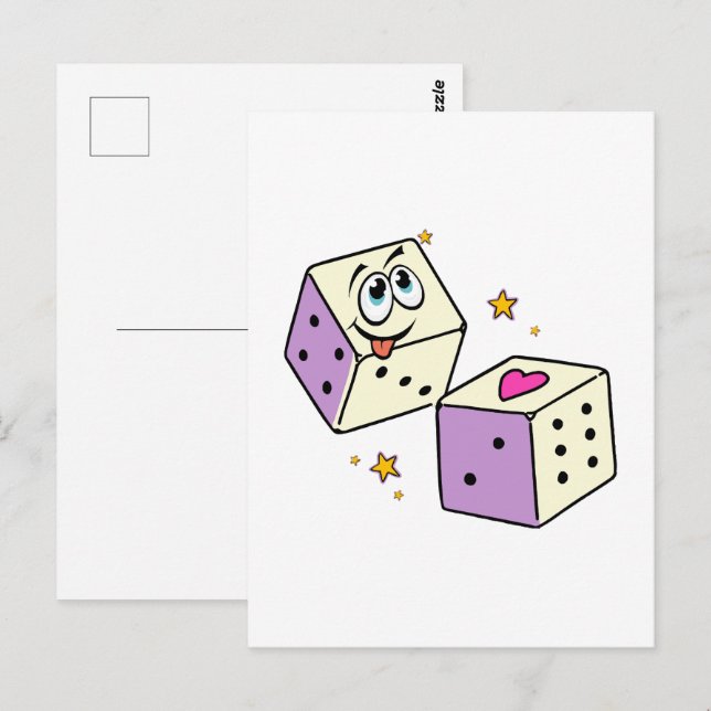 Lucky Dice Postcard (Front/Back)