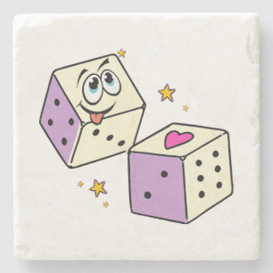 Lucky Dice Stone Coaster