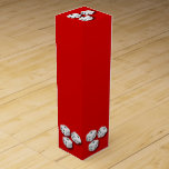 Lucky Dice Wine Gift Box<br><div class="desc">Lucky Dice graphic design. Perfect for casino night, Las Vegas theme, gambler, game night. Bunco and more. Add your own text to personalise with a group name, name, event and more. Change the background colour to fit your own colour style.</div>