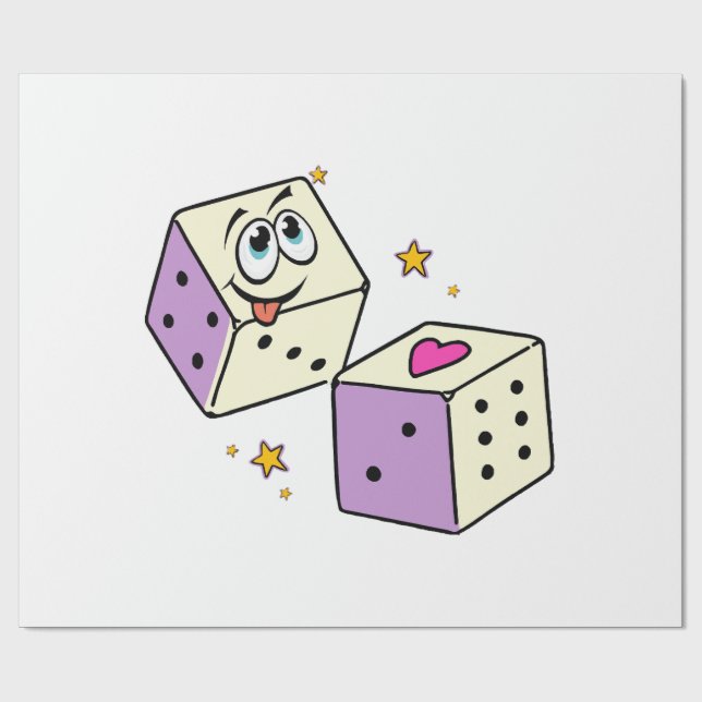 Lucky Dice Wrapping Paper (Flat)