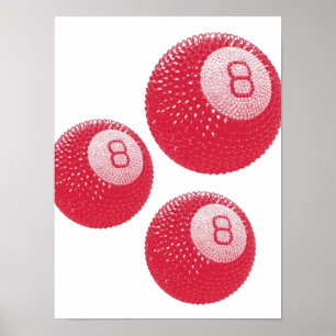 Lucky Disco 8 Pink, Lucky Disco Ball, Funky Art Poster