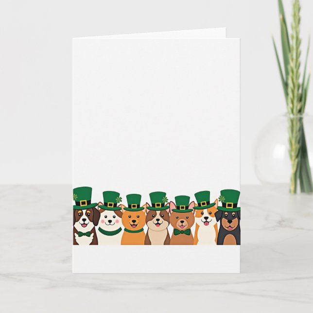 Lucky Dog Parade St Patricks Card (Front)