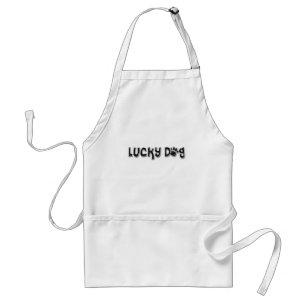 Lucky Dog Paw Print Standard Apron