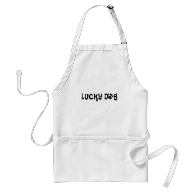 Lucky Dog Paw Print Standard Apron (Front)
