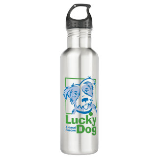 Lucky Dog Stainless Steel Water Bottle (24 oz)