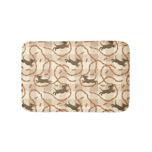 lucky dogs with sausages background bath mat (Front)