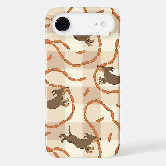 lucky dogs with sausages background Case-Mate iPhone case (Back)