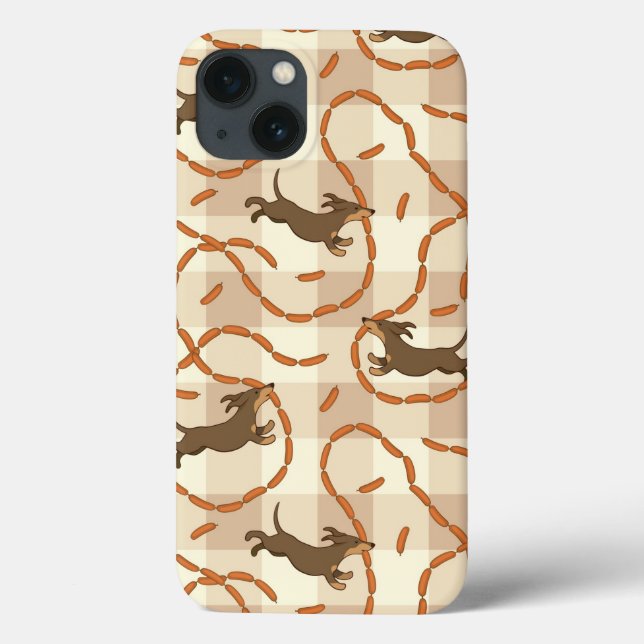 lucky dogs with sausages background Case-Mate iPhone case (Back)