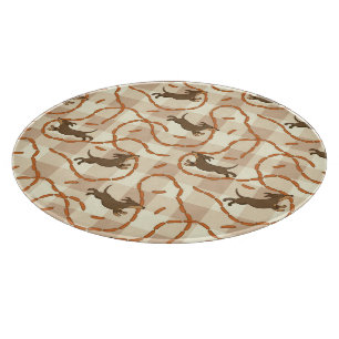 lucky dogs with sausages background cutting board