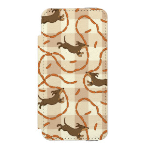lucky dogs with sausages background incipio watson™ iPhone 5 wallet case