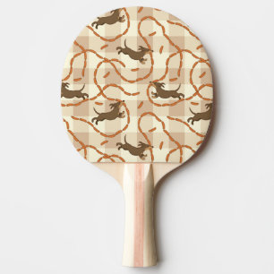 lucky dogs with sausages background ping pong paddle