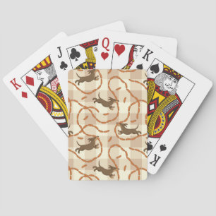 lucky dogs with sausages background playing cards