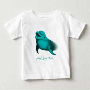 Lucky Dolphin - Add Your Text Baby T-Shirt