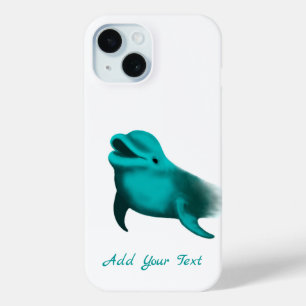 Lucky Dolphin - Add Your Text iPhone 15 Case