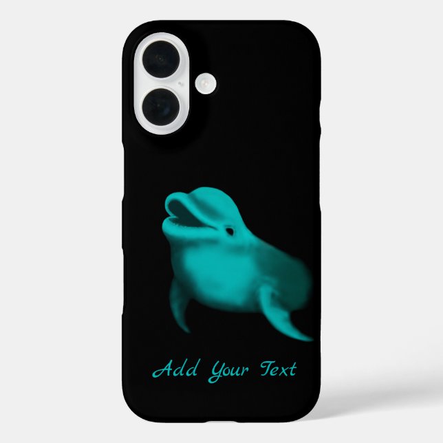 Lucky Dolphin - Add Your Text Case-Mate iPhone Case (Back)