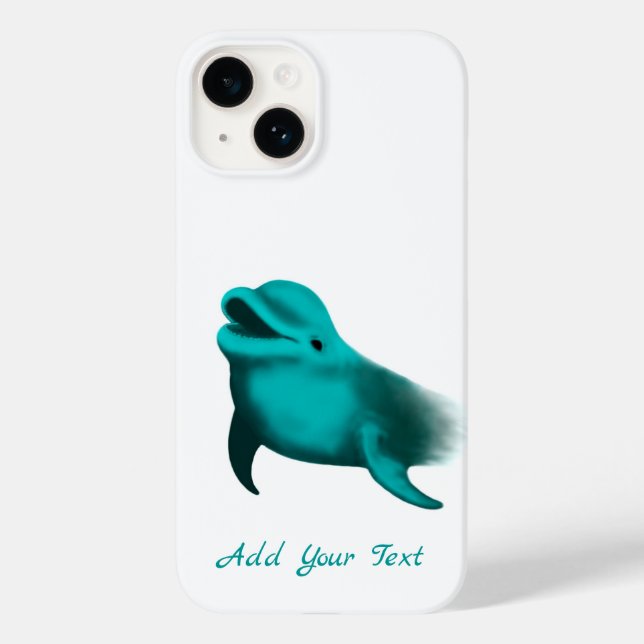 Lucky Dolphin - Add Your Text Case-Mate iPhone Case (Back)