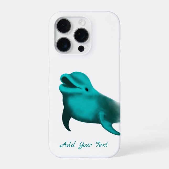 Lucky Dolphin - Add Your Text iPhone Case (Back)