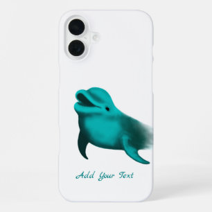 Lucky Dolphin - Add Your Text iPhone 16 Plus Case